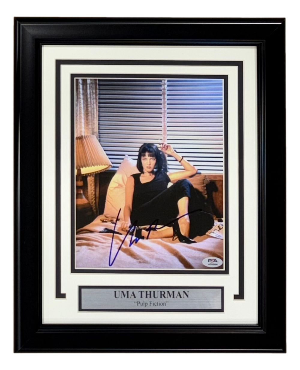 Uma Thurman Signed Framed 8x10 Pulp Fiction Photo PSA/DNA Hologram