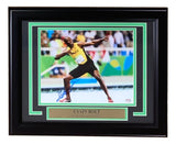 Usain Bolt Signed Framed 8x10 Olympic Track Legend Photo PSA Hologram AO93029
