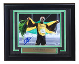 Usain Bolt Signed Framed 8x10 Olympic Track Legend Photo PSA Hologram AO93036