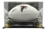 Michael Vick Signed Atlanta Falcons Logo Football BAS w/ Case