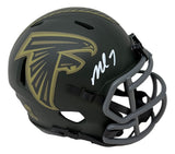 Michael Vick Signed Atlanta Falcons Salute To Service Mini Speed Helmet BAS