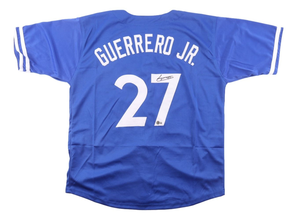 Vladimir Guerrero Jr. Toronto Signed Blue Baseball Jersey BAS