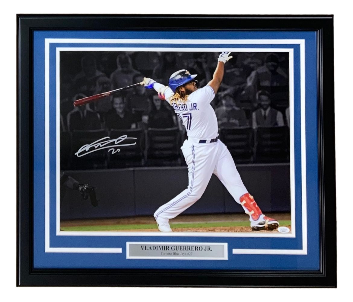 Vladimir Guerrero Jr. Signed Framed 16x20 Toronto Blue Jays Spotlight Photo JSA