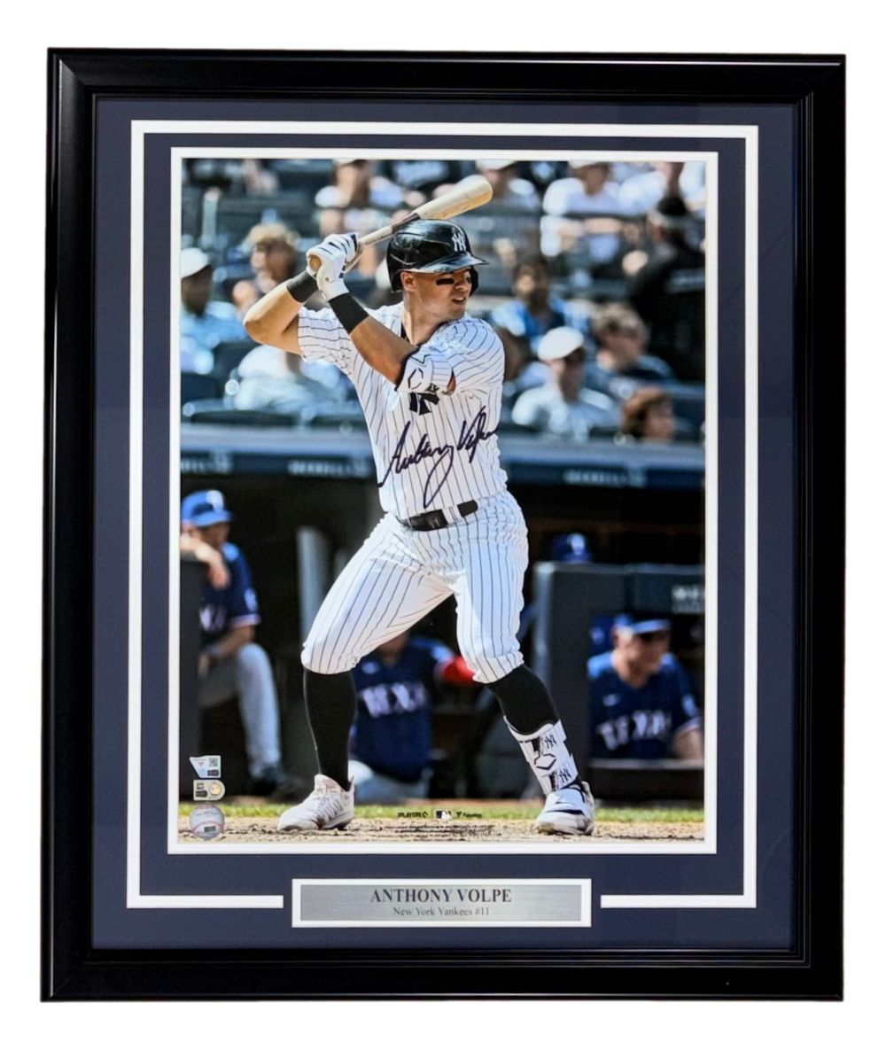 Anthony Volpe Signed Framed 16x20 New York Yankees Photo Fanatics