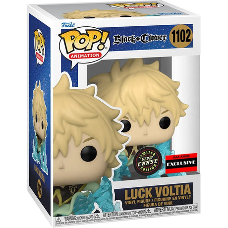 Luck Voltia Black Clover Limited Edition Glow Chase Funko Pop Vinyl Figure #1102 - Sports Integrity