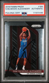 Shai Gilgeous-Alexander Signed 2018 Panini Prizm #184 Rookie Card PSA/DNA Slab
