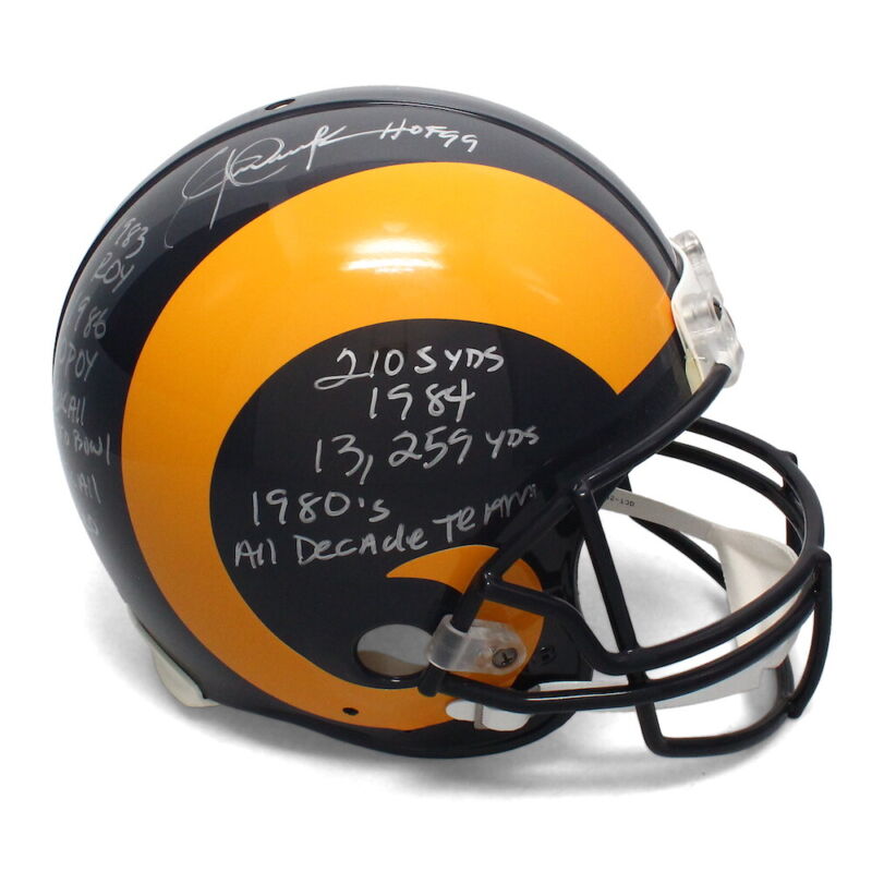 Eric Dickerson Autographed/Multi-Inscribed Los Angeles Rams Authentic Helmet JSA