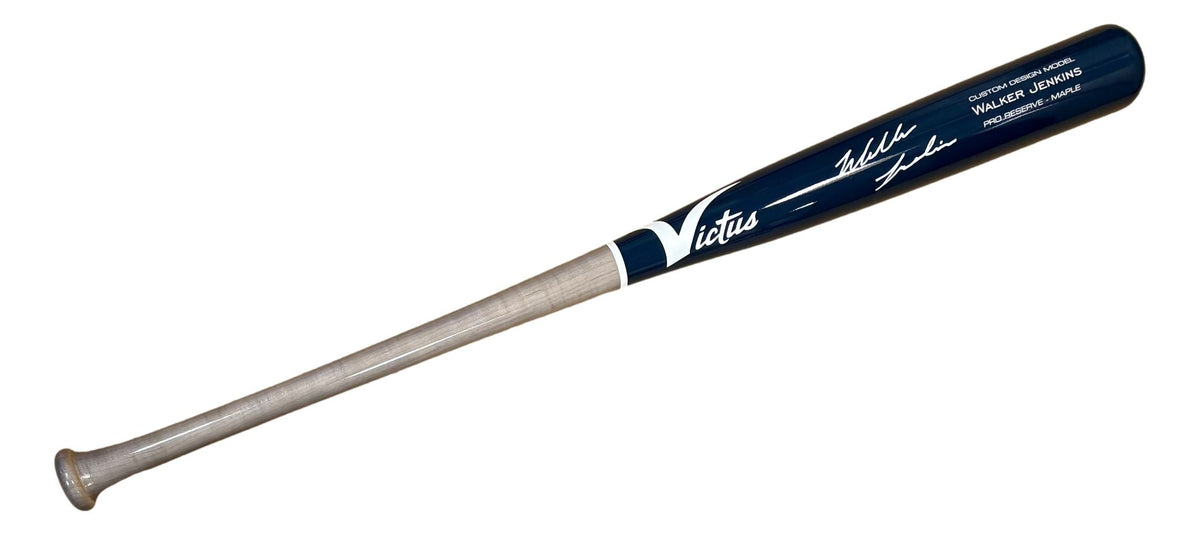 Walker Jenkins Minnesota Twins Signed Blue Victus Player Model Bat BAS