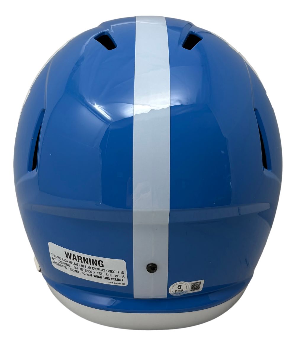 Warren Moon Signed Houston Oilers Full Size Blue Speed Replica Helmet HOF 06 BAS
