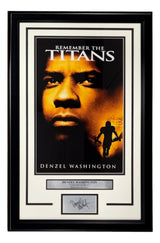 Denzel Washington Framed 11x17 Remember The Titans Photo w/ Laser Engraved Auto