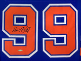 Wayne Gretzky Signed Framed Edmonton Oilers Blue 1986-87 M&N Hockey Jersey UDA