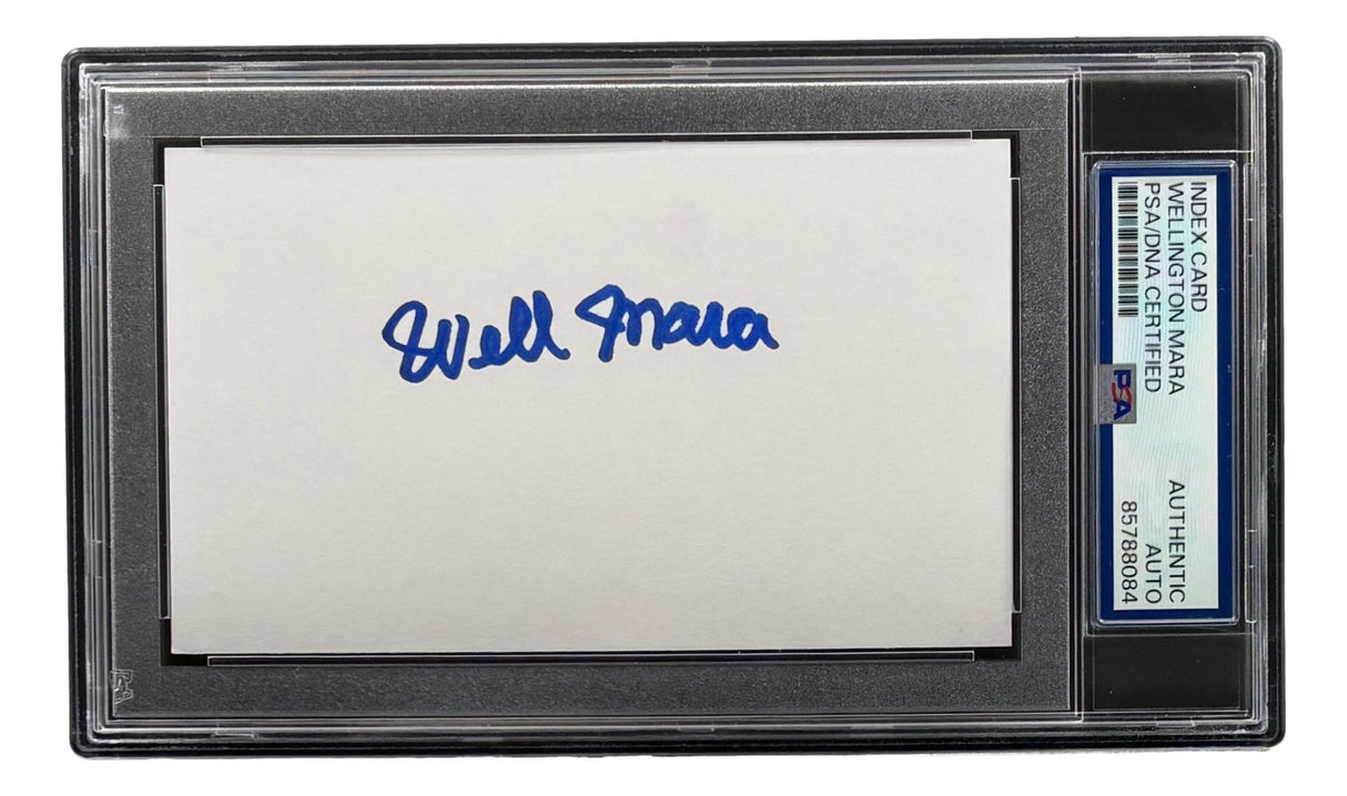 Wellington Mara New York Giants Signed Index Card PSA/DNA
