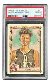 Victor Wembanyama 2023 Topps Allen & Ginter #271 Spurs Rookie Card PSA Gem MT 10
