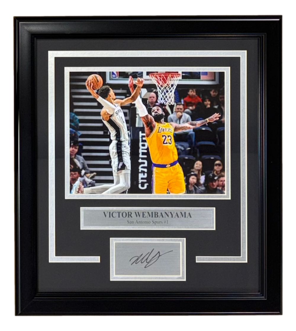 Victor Wembanyama Framed San Antonio Spurs 8x10 Photo w/ Laser Signature