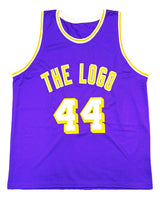 Jerry West Los Angeles Signed Purple Basketball Jersey JSA