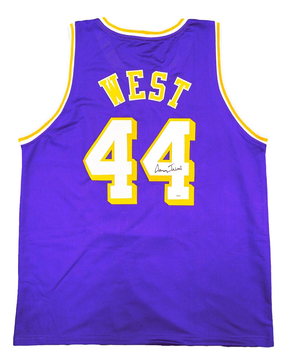 Jerry West Los Angeles Signed Purple Basketball Jersey JSA