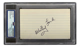 Whitey Ford New York Yankees Signed Index Card PSA/DNA