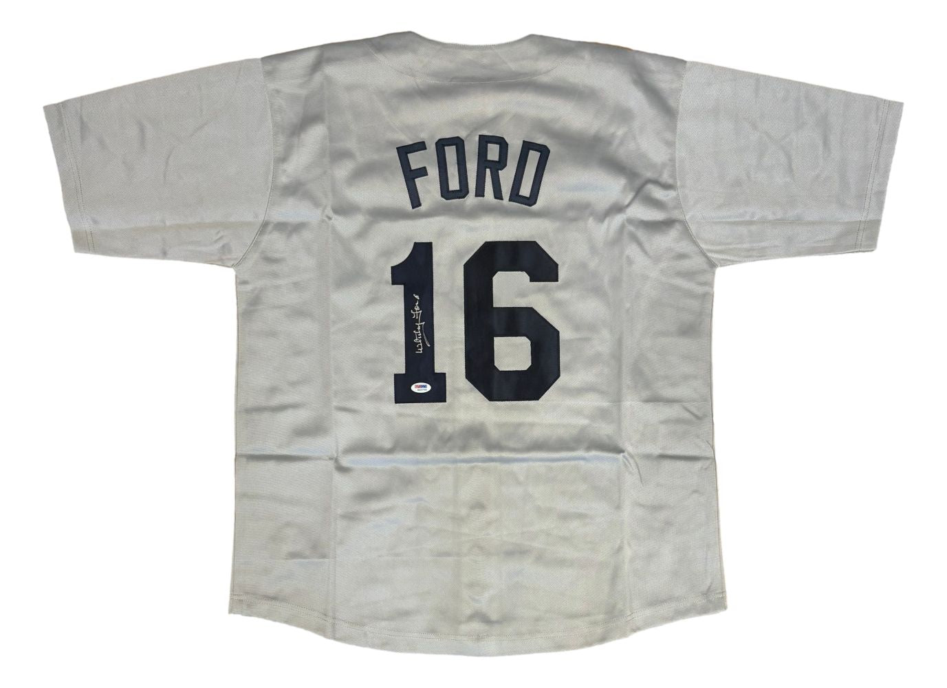 Whitey Ford New York Signed Gray Baseball Jersey PSA/DNA