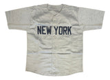 Whitey Ford New York Signed Gray Baseball Jersey PSA/DNA