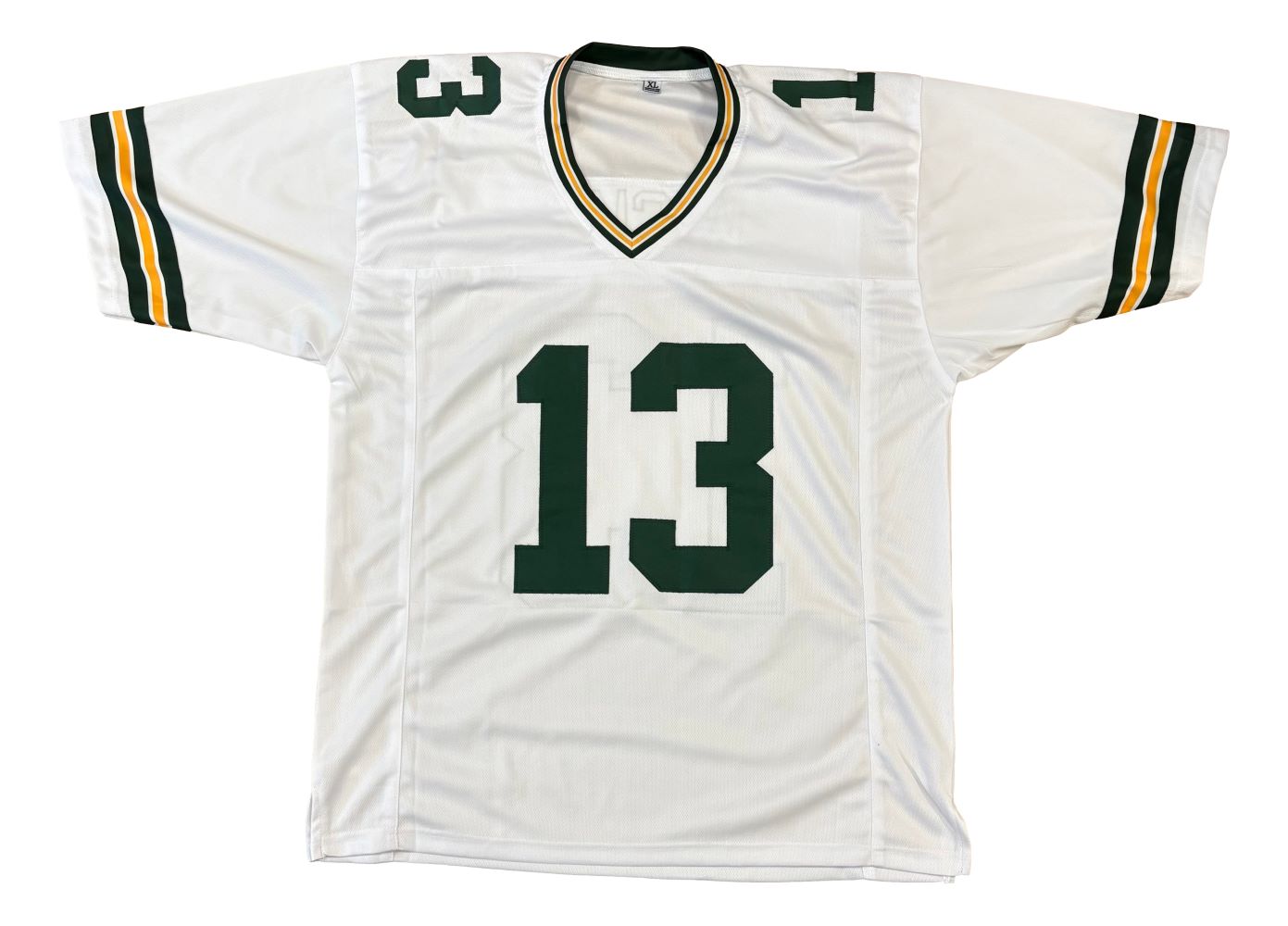 Dontayvion Wicks Green Bay Signed White Football Jersey JSA QR Hologram