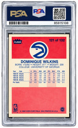 Dominique Wilkins Signed 1986 Fleer #121 Hawks Rookie Card PSA/DNA Auto 10
