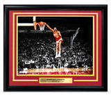 Dominique Wilkins Signed Framed 16x20 Atlanta Hawks Spotlight Dunk PSA/DNA