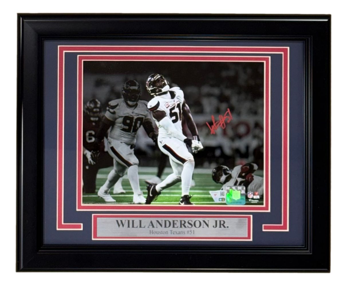 Will Anderson Jr Signed Framed 8x10 Houston Texans Spotlight Photo Fanatics