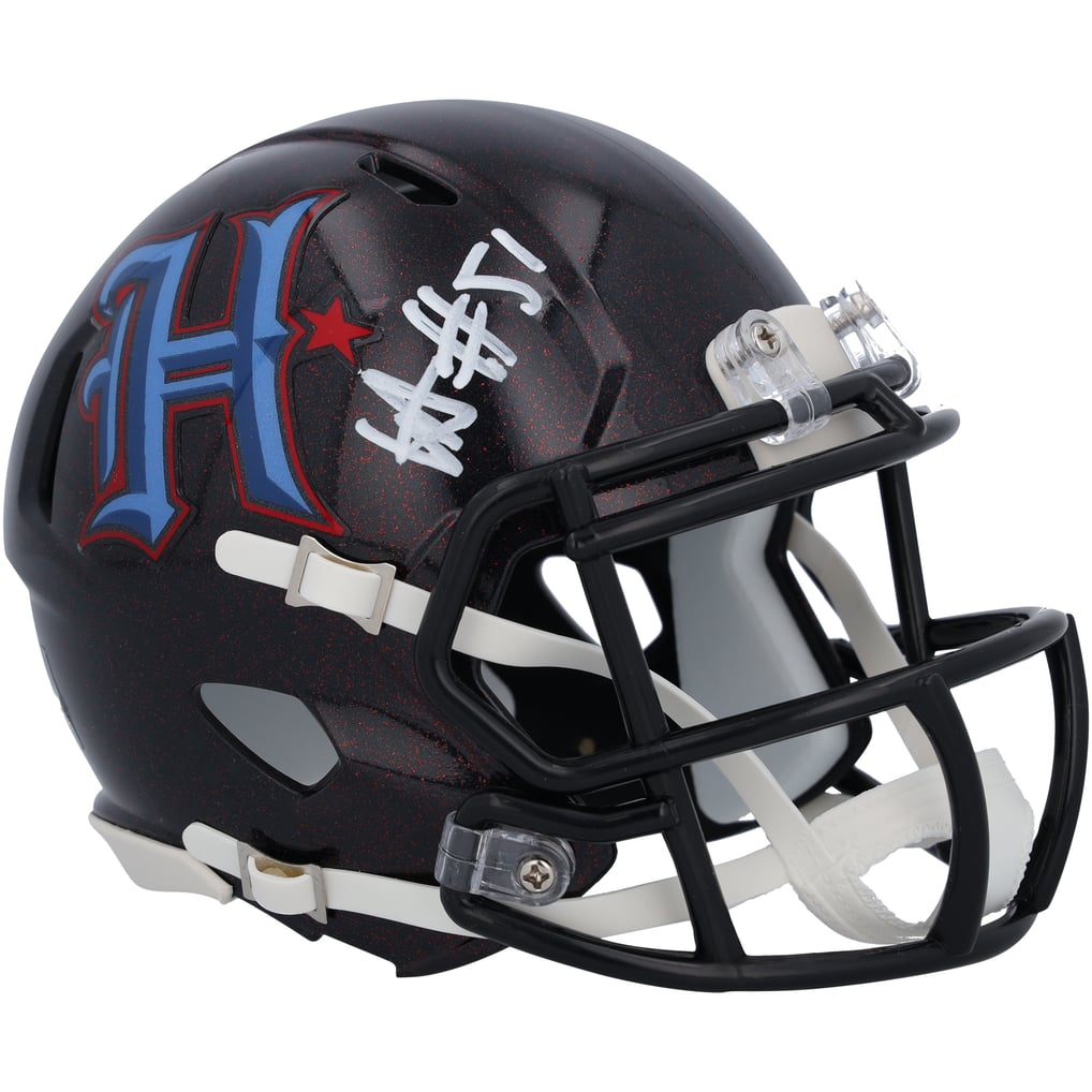 Will Anderson Jr. Autographed Houston Texans 2024 Navy H-Town Alternate Speed Mini Helmet Fanatics