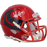 Will Anderson Jr. Autographed Houston Texans 2024 Alternate Battle Red Speed Mini Helmet Fanatics