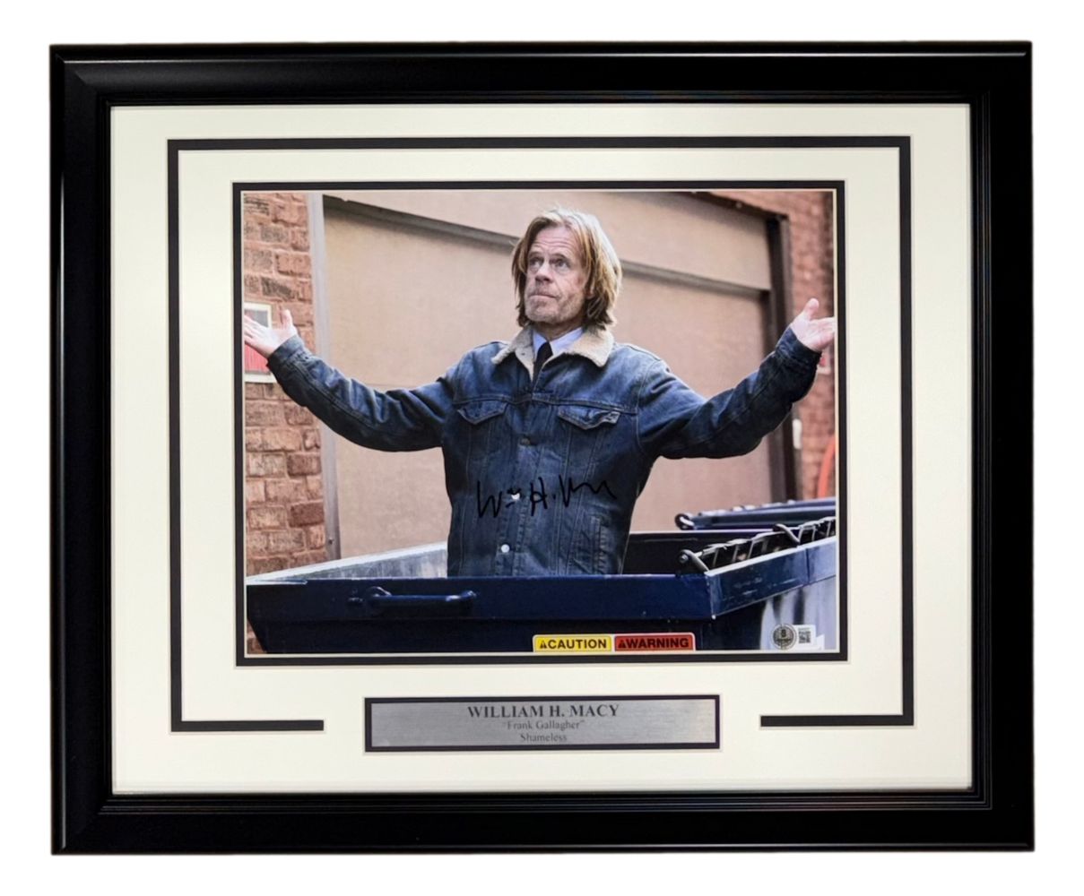 William H Macy Signed Framed 11x14 Shameless Frank Gallagher Photo BAS