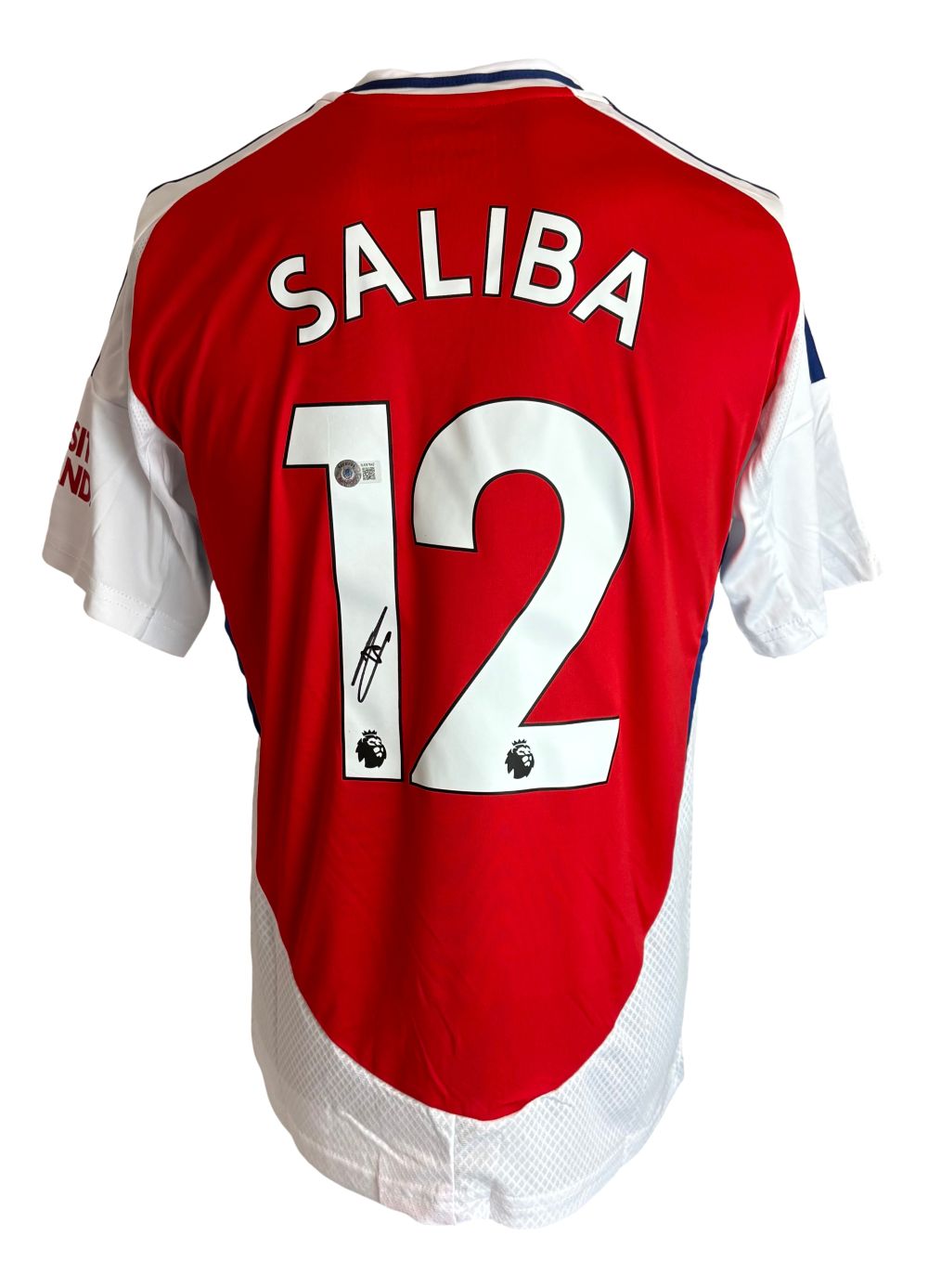 William Saliba Signed Arsenal FC 2024/25 Adidas Soccer Jersey BAS
