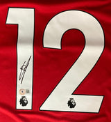 William Saliba Signed Arsenal FC Red Adidas Soccer Jersey BAS