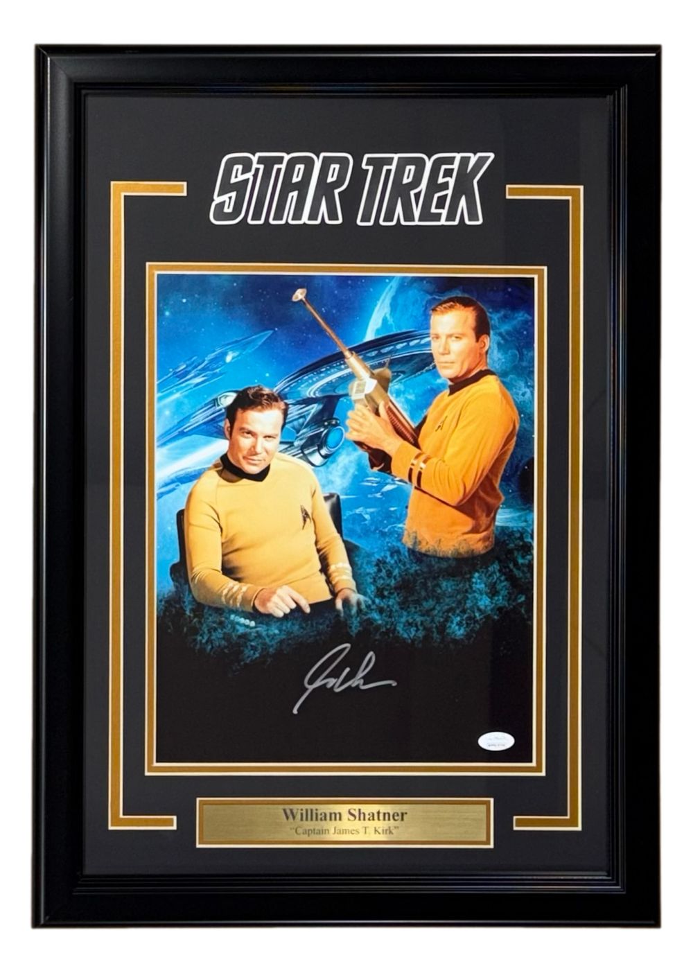 William Shatner Signed Framed 11x14 Star Trek Collage Photo JSA ITP