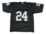 Willie Brown Oakland Signed Black Football Jersey HOF 84 BAS