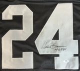 Willie Brown Oakland Signed Black Football Jersey HOF 84 PSA/DNA