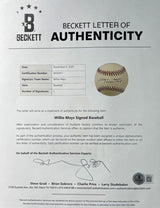 Willie Mays San Francisco Giants Signed Official NL Baseball BAS AE65411