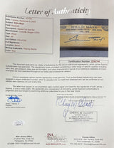 Willie Mays San Francisco Giants Signed Tan Louisville Slugger Bat JSA LOA