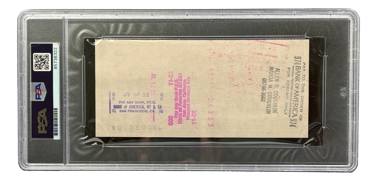 Willie McCovey San Francisco Giants Signed Bank Check #283 PSA/DNA