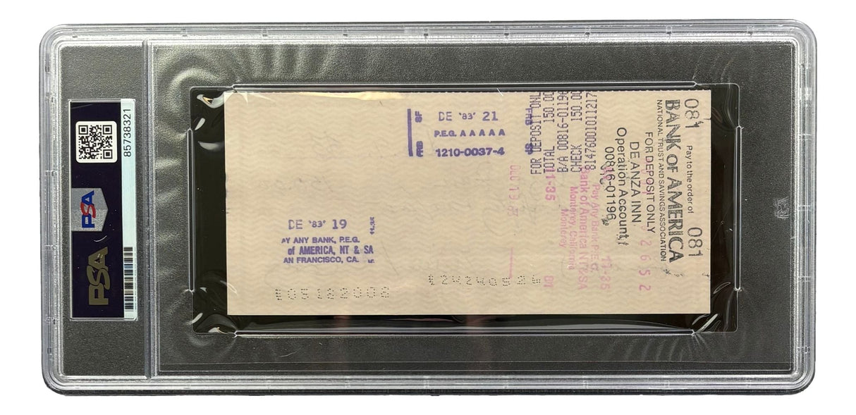 Willie McCovey San Francisco Giants Signed Bank Check #304 PSA/DNA