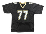 Willie Roaf New Orleans Signed Black Football Jersey HOF 2012 JSA QR Hologram