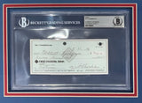 Wilt Chamberlain Signed Framed Check w/ 11x14 Warriors 100 Point Game Photo BAS