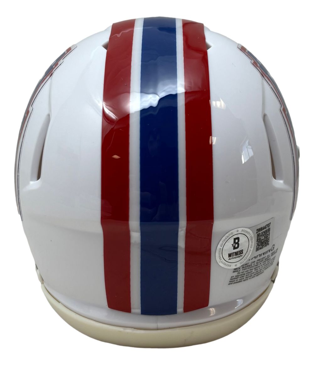 Warren Moon Signed Houston Oilers Mini Speed Helmet HOF 06 Inscribed BAS w/ Case