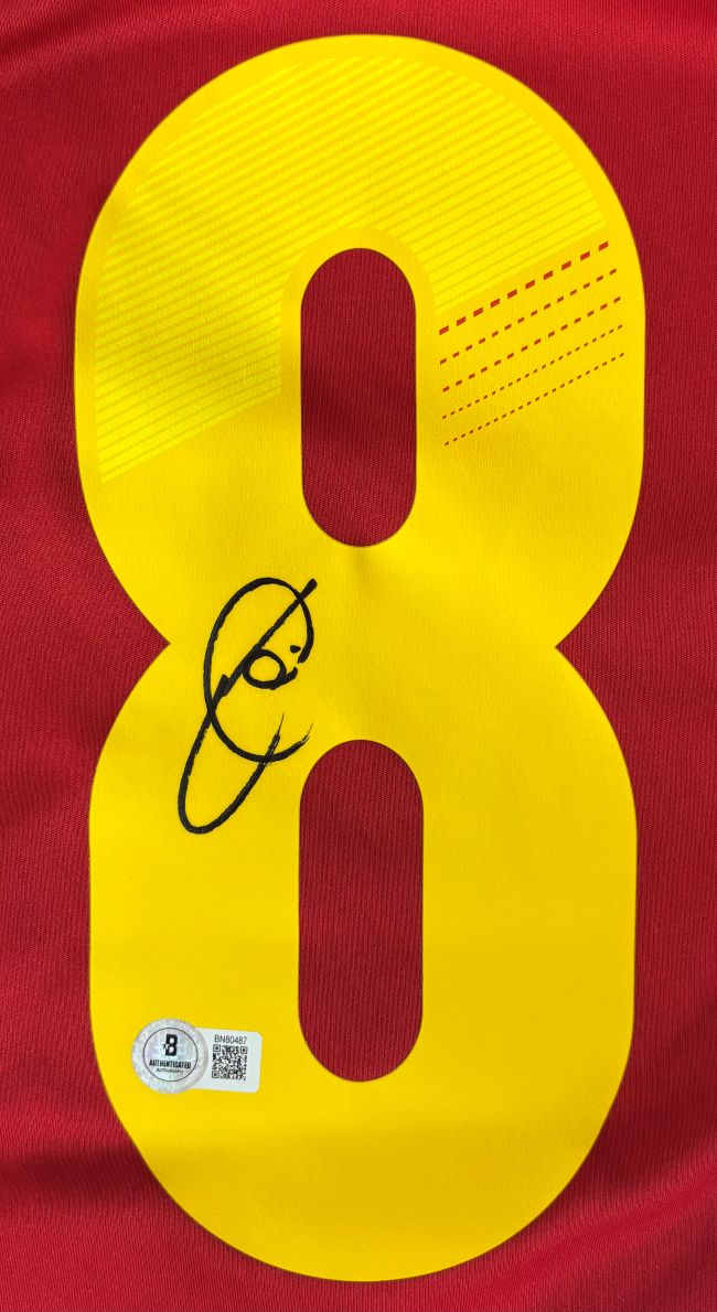 Xavi Signed Spain Adidas Soccer Jersey 2 BAS