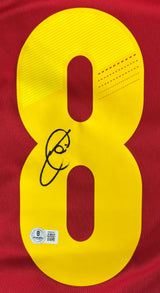 Xavi Signed Spain Adidas Soccer Jersey 2 BAS