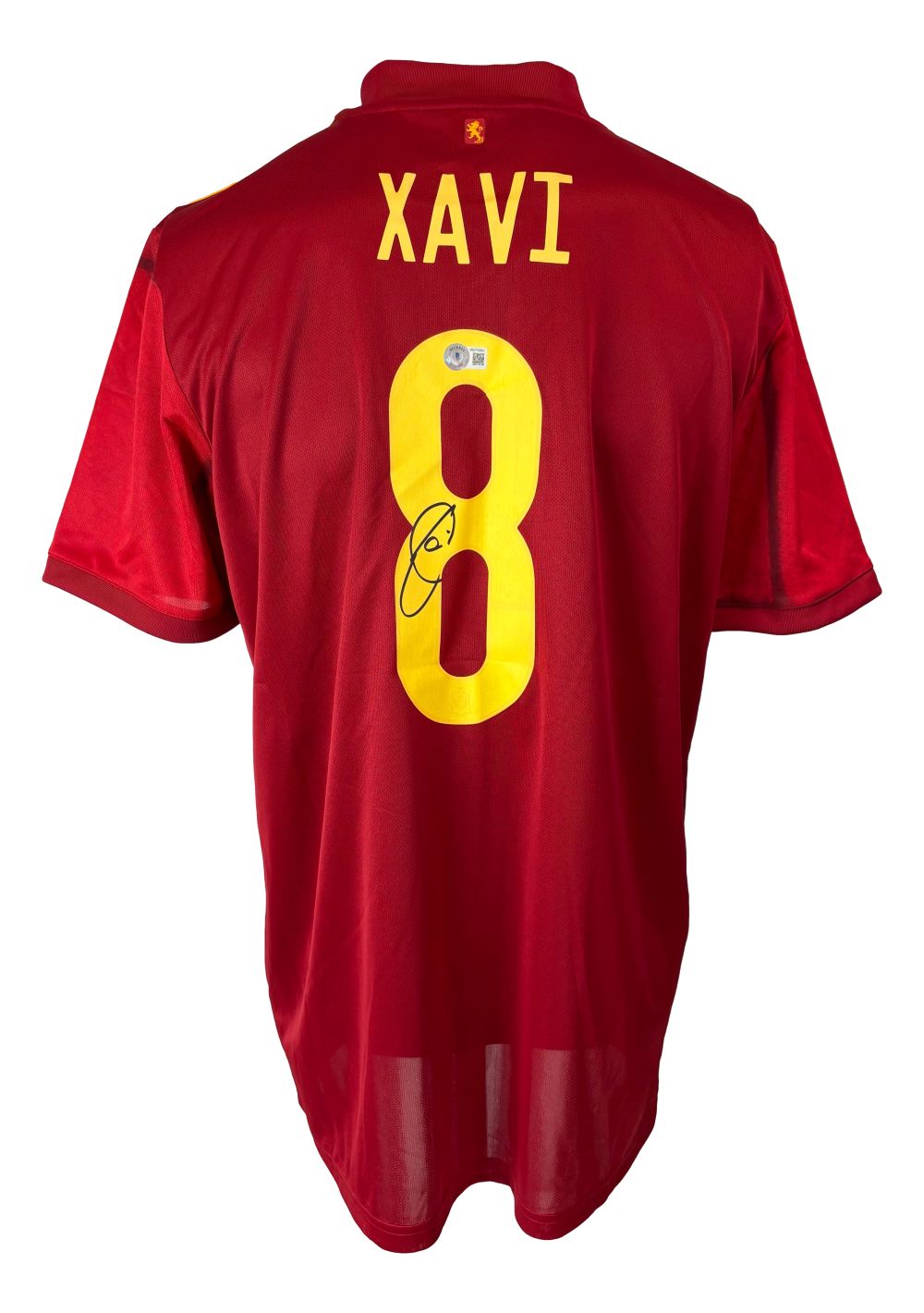 Xavi Signed Spain Adidas Soccer Jersey BAS