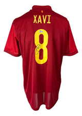 Xavi Signed Spain Adidas Soccer Jersey BAS