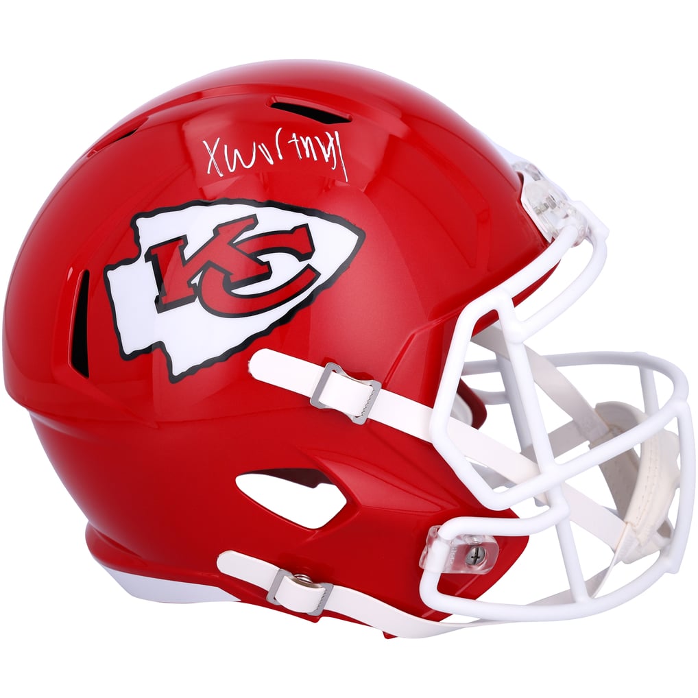 Xavier Worthy Autographed Kansas City Chiefs Riddell Speed Full Size Helmet Fanatics