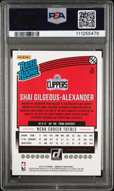 Shai Gilgeous-Alexander Signed 2018 Panini Donruss RR #162 Card Auto 10 PSA Slab