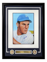 Yogi Berra Signed Framed 16x20 Yankees Dvorak 1953 Topps LE/250 Litho PSA/DNA