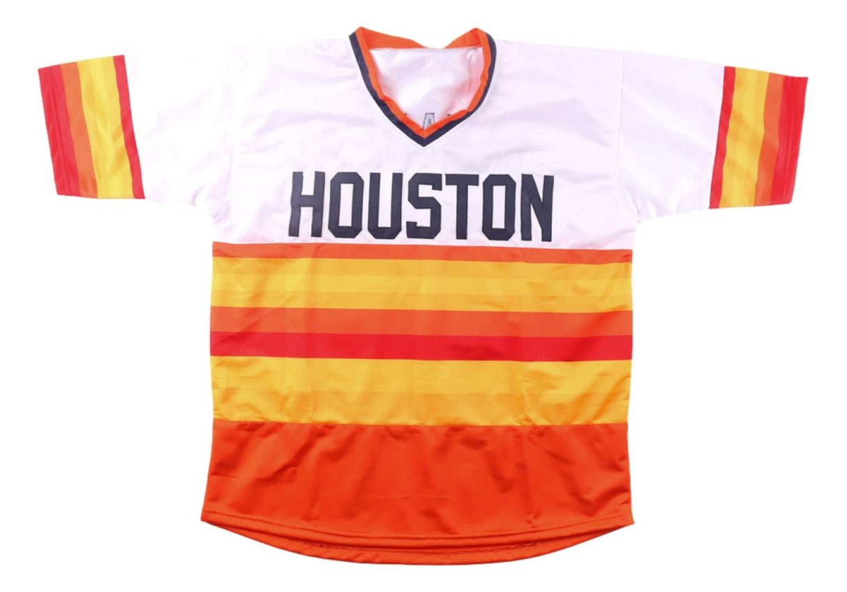 Yordan Alvarez Houston Signed Alternate White Baseball Jersey 22 WS Champs BAS